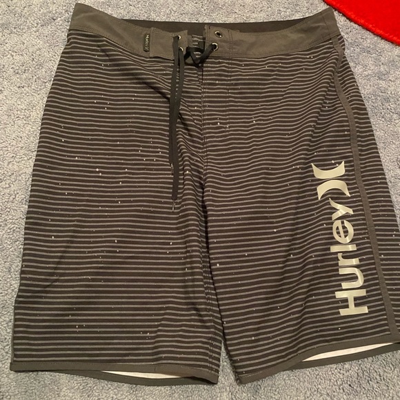 Hurley Swim Hurley Mens Black Striped Bathing Suit Poshmark